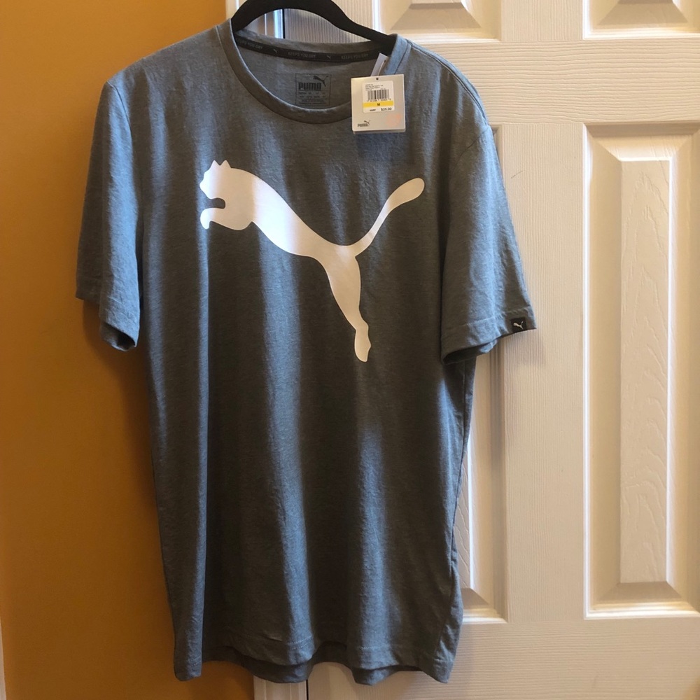 NWT Puma Essential Big Cat Heather Gray T-shirt M